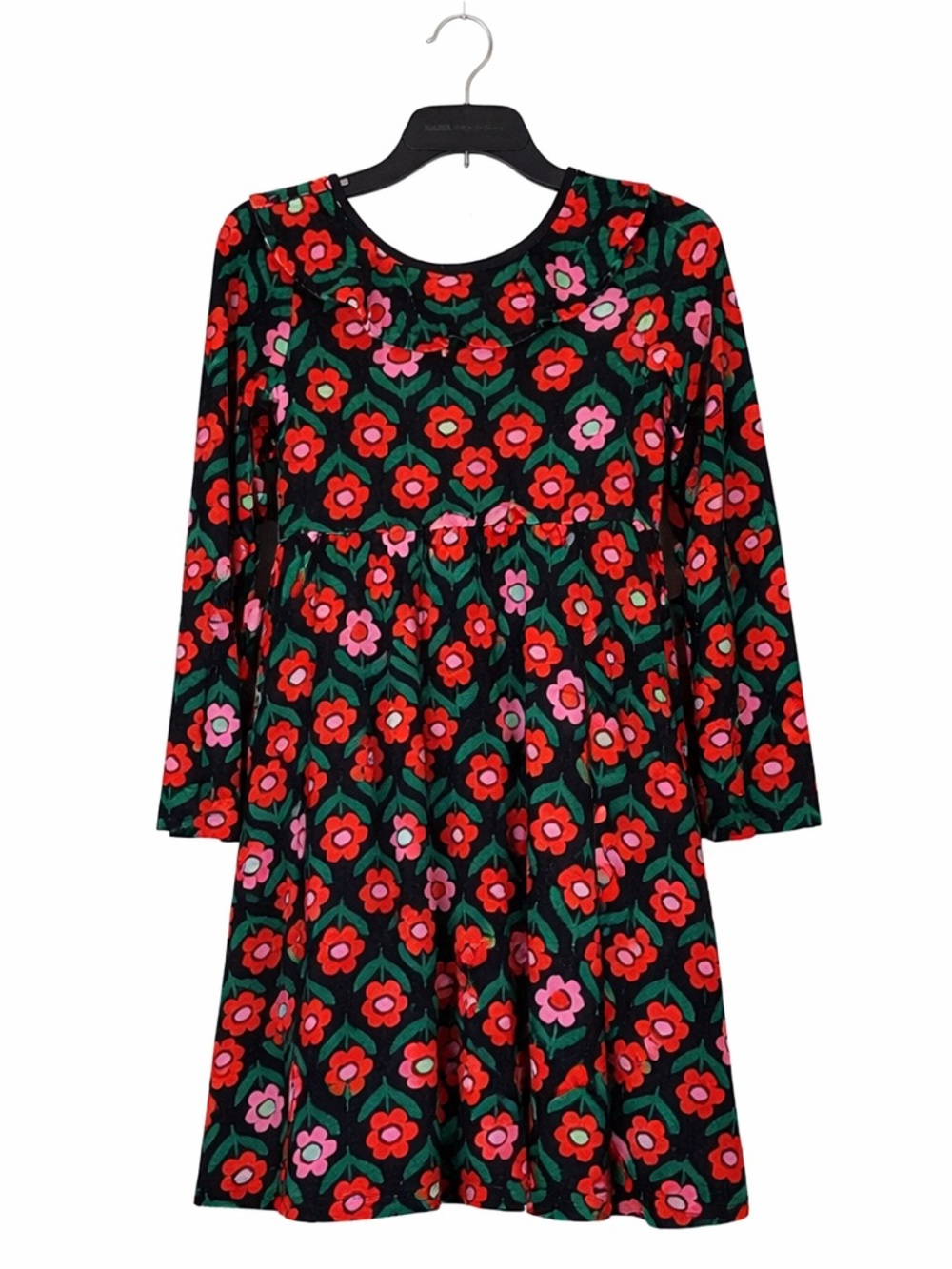 Hanna Andersson Velour Floral‎ Skater Dress Girl's Size 150 / 12